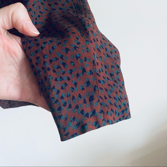 SEE U SOON Burgundy Abstract Polka Dot Open Cropped Blazer NWT - Picture 10 of 11